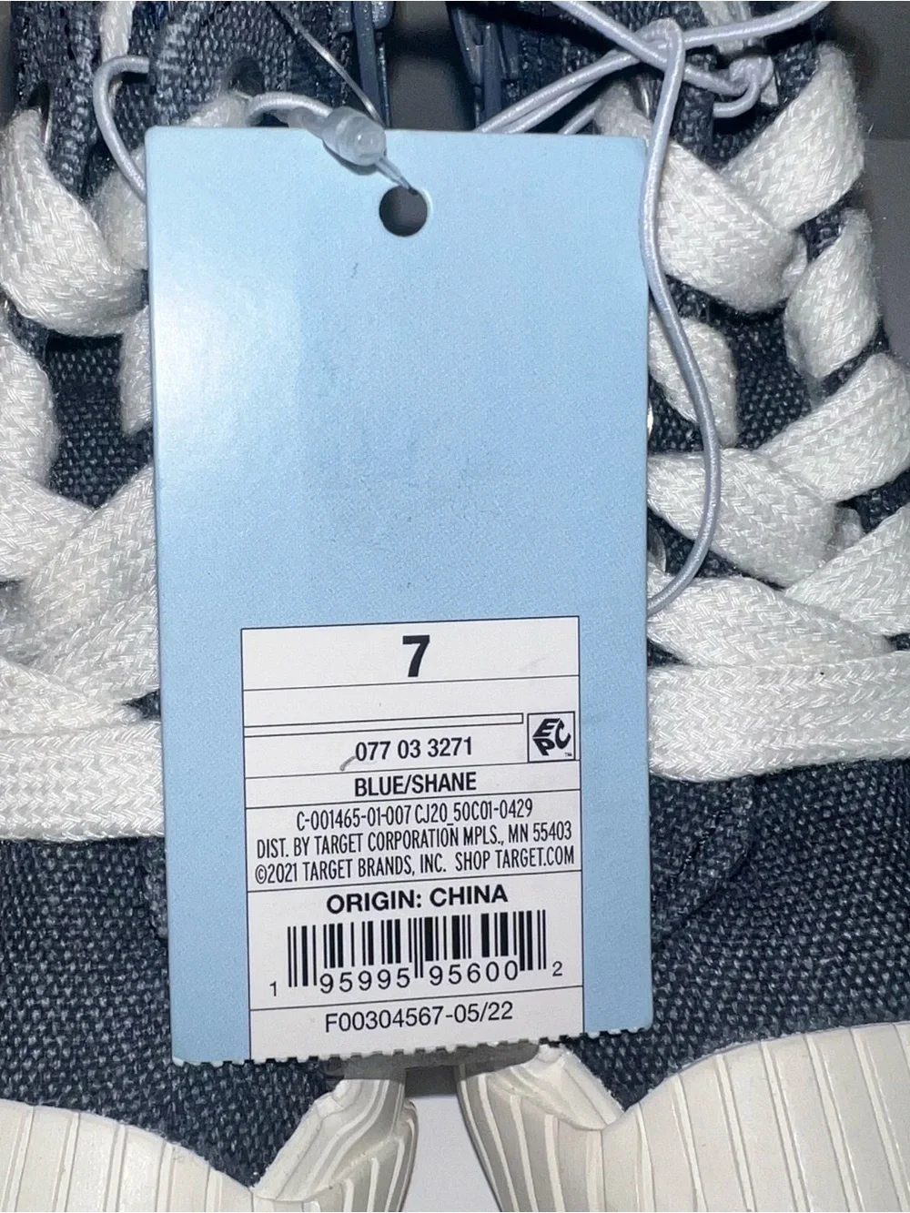Target Cat & Jack Navy and White High-Top Kids Sneakers